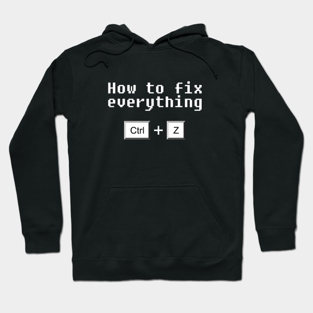 Ctrl Z Hoodie by chuckfinleyart